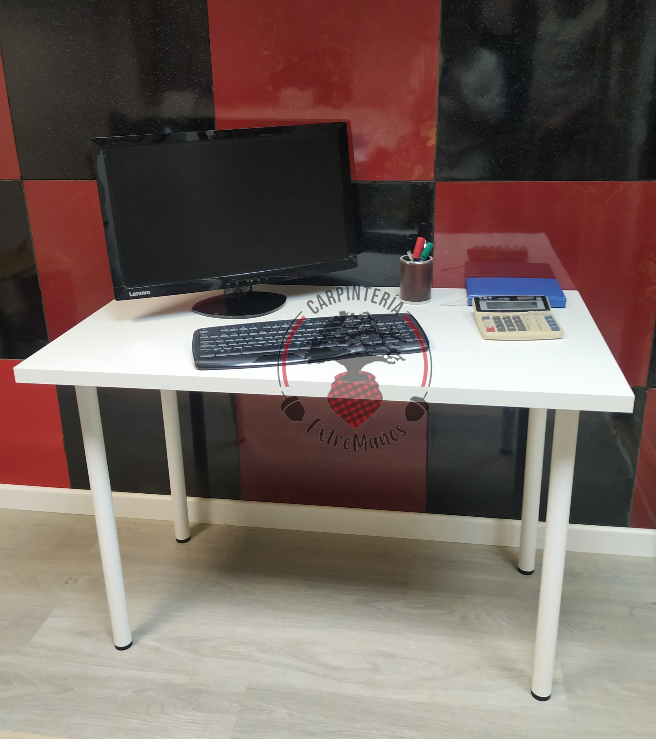 Mesa de estudio escritorio de 80- 90-100-110-120-140-150-160 cm Ancho x  60cm de Fondo x 74 cm de Altura con Tablero de 30mm de Grosor - Marketplace